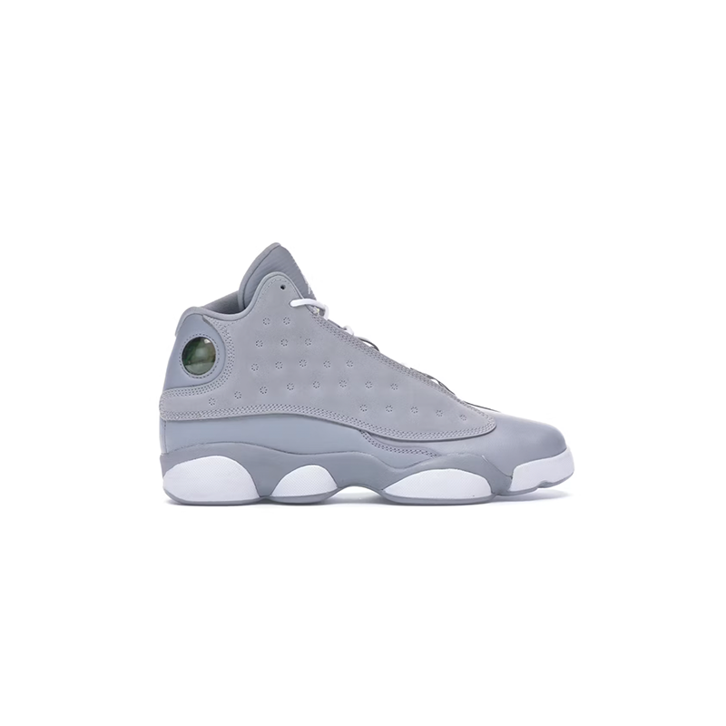 Jordan 13 Retro 'Wolf Grey Deadly Pink (GS)' Sneaker Style 439358-018