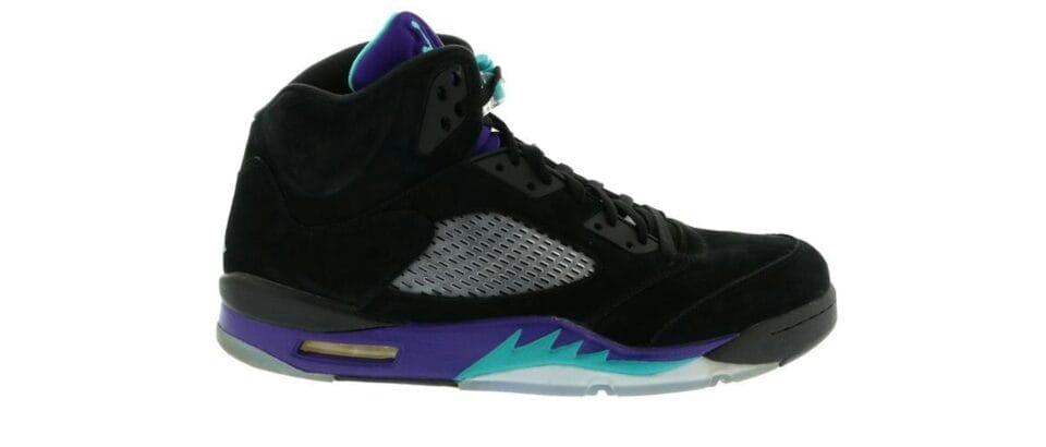 Air Jordan 5 Retro Black Grape Sneakers - 136027-007