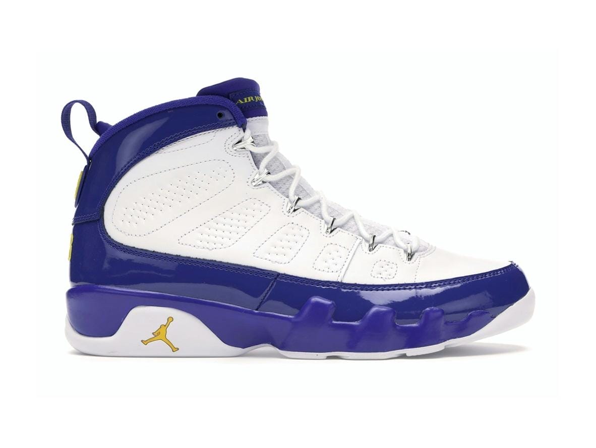 Air Jordan 9 Retro Kobe Bryant PE White/Concord-Tour Yellow Shoes | 302370-121