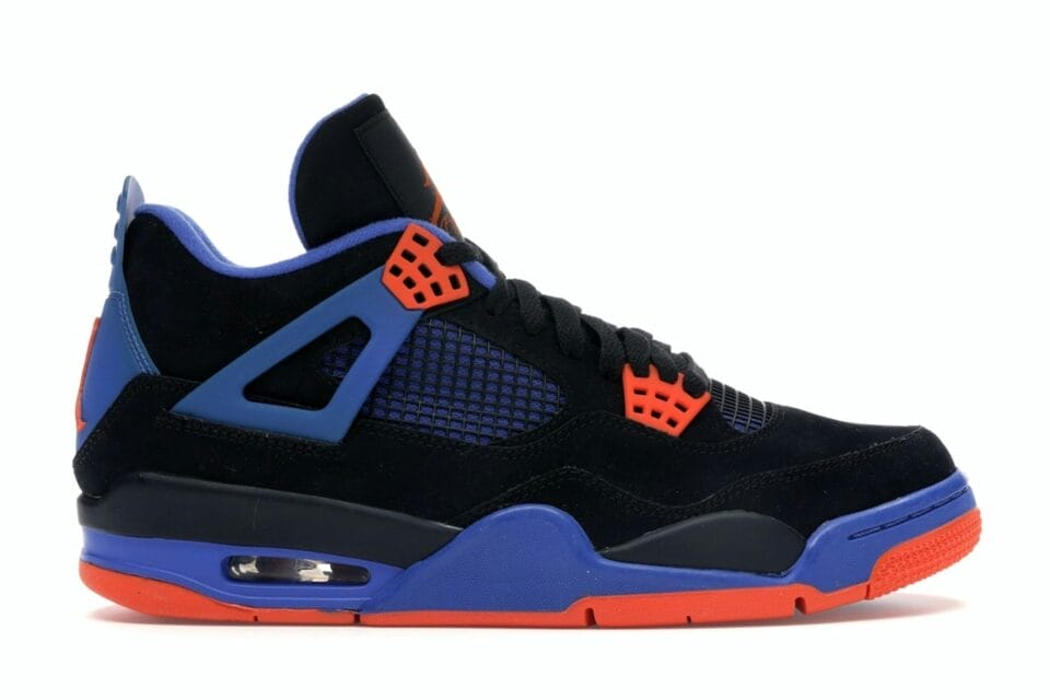 Air Jordan 4 Retro Cavs - Black/Safety Orange/Game Royal Sneakers - 308497-027
