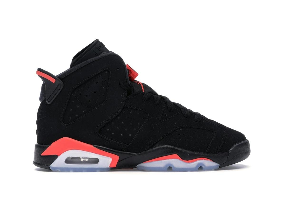 Air Jordan 6 Retro Black Infrared 2019 GS Sneakers - 384665-060
