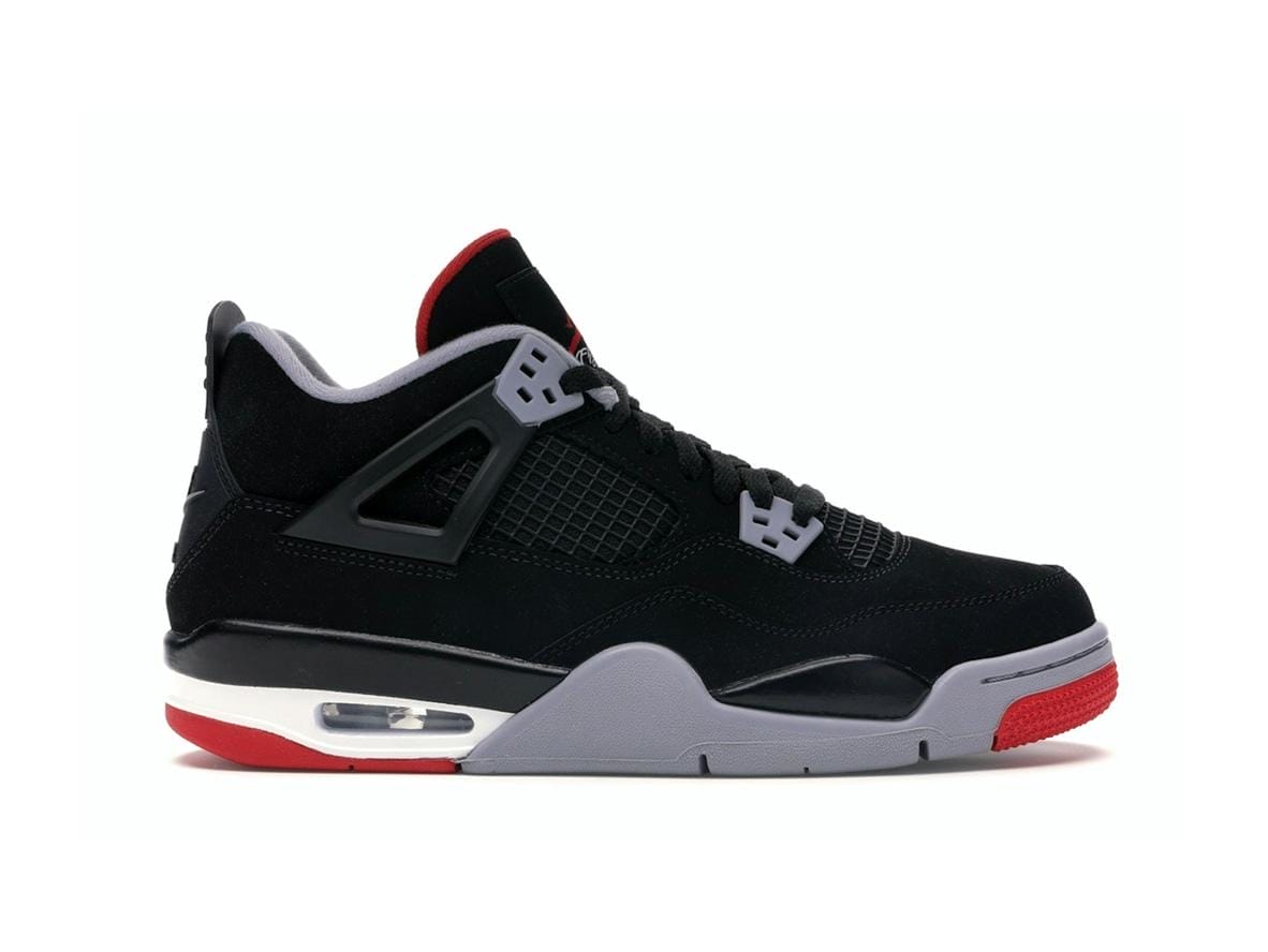 Jordan 4 Retro Bred (2019) GS - Black/Fire Red-Cement Grey-Summit White