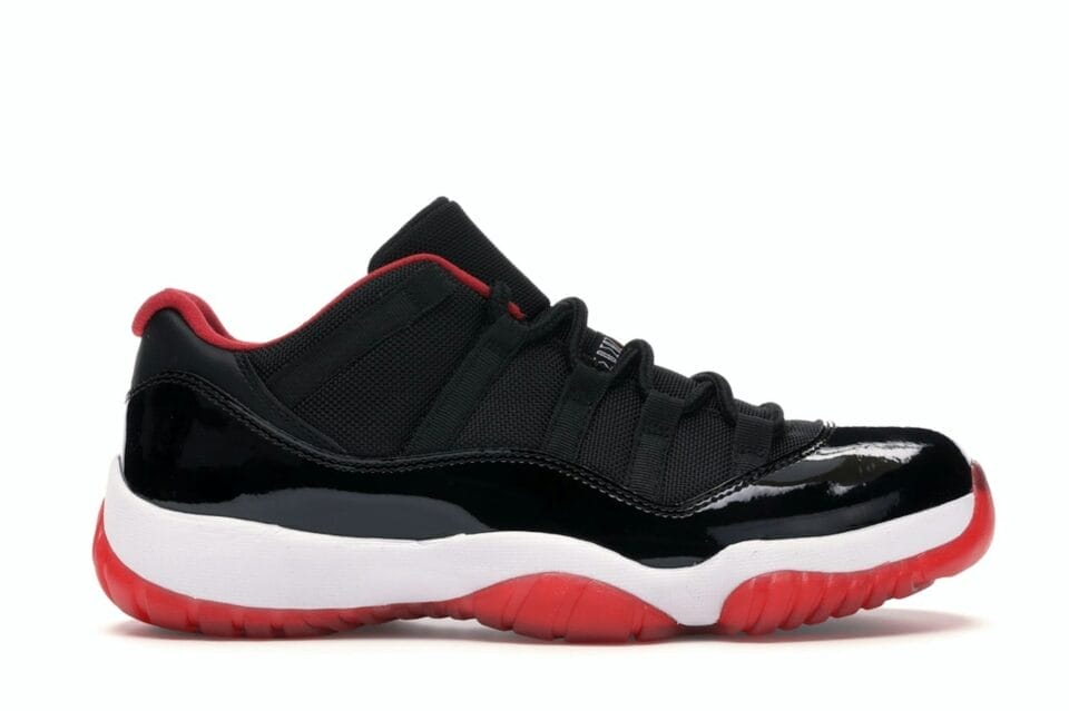 Air Jordan 11 Retro Low Bred (528895-012) - Red/White Leather Sneakers