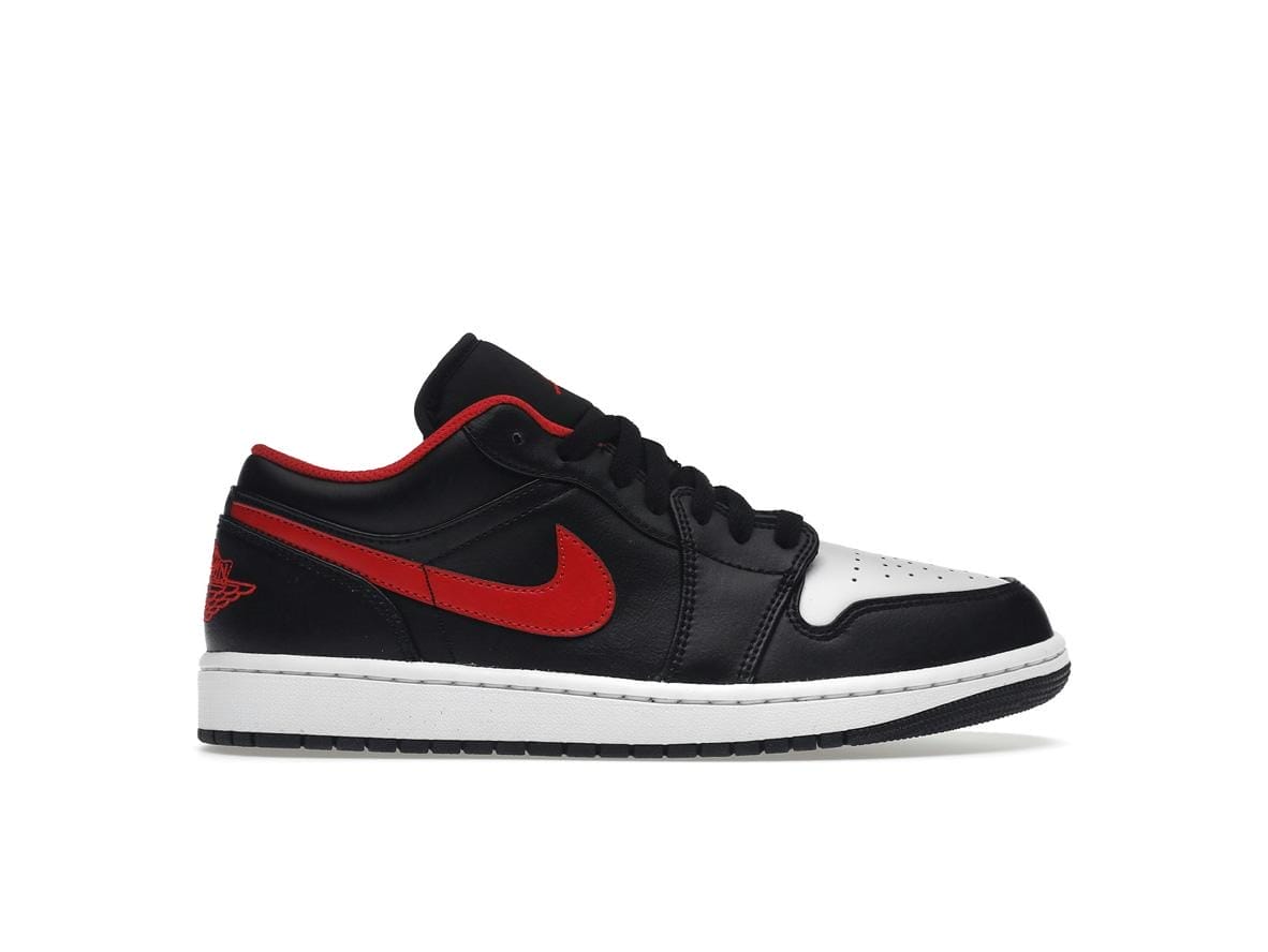 Air Jordan 1 Low White Toe Black/Fire Red/White Sneakers - 553558-063