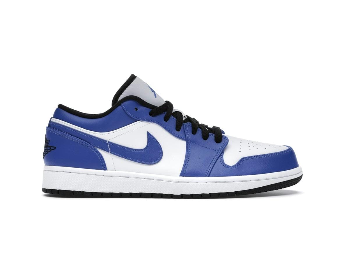 Air Jordan 1 Low Game Royal White/Game Royal-Black Sneaker Style 553558-124