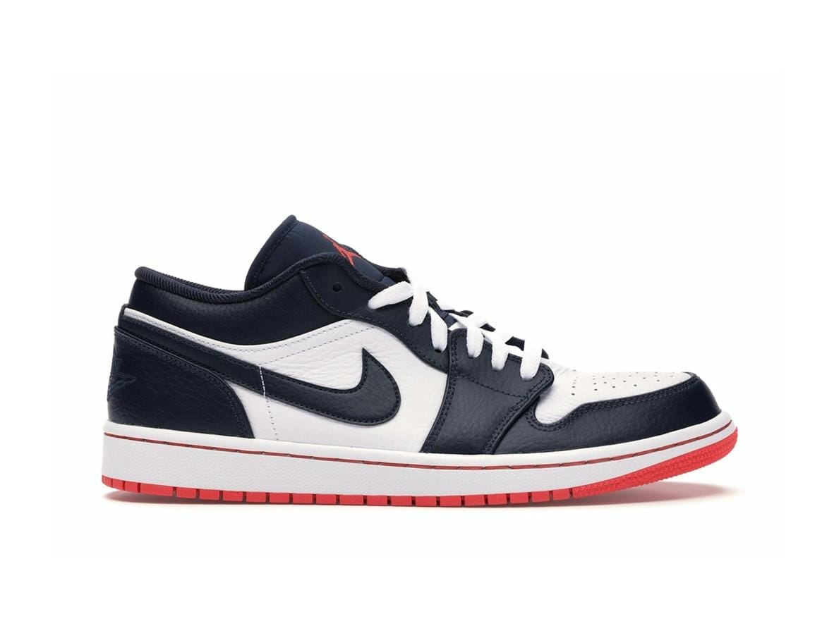 Air Jordan 1 Retro Low Obsidian Ember Sneaker Style 553558-481