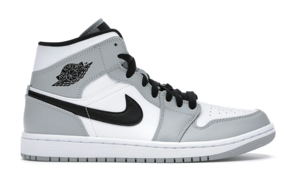 Air Jordan 1 Mid Smoke Grey Sneakers - 554724-092