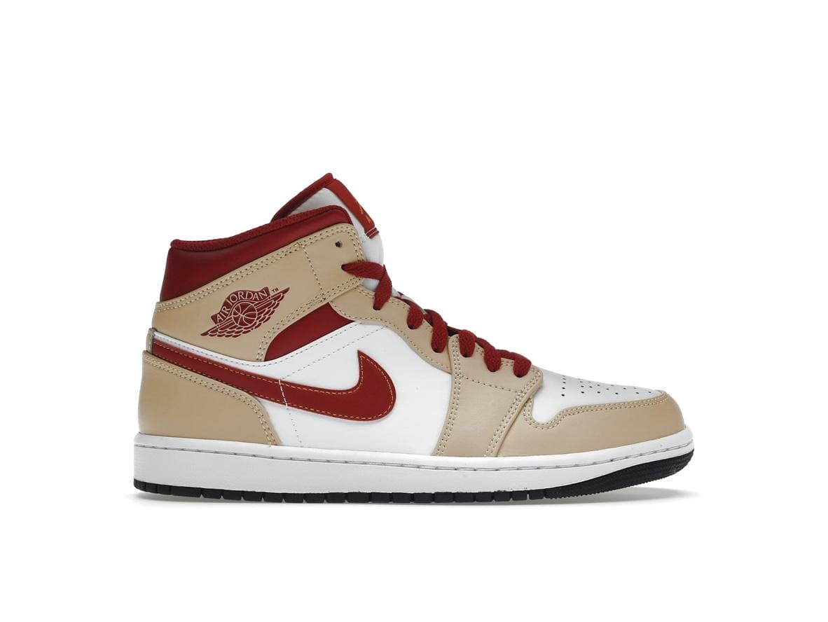 Air Jordan 1 Mid Light Curry Cardinal