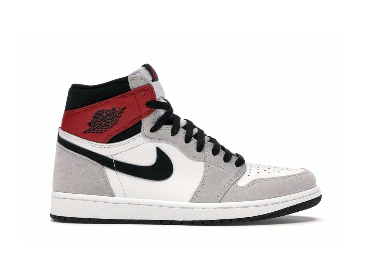 Jordan 1 Retro High Light Smoke Grey White Black Varsity Red