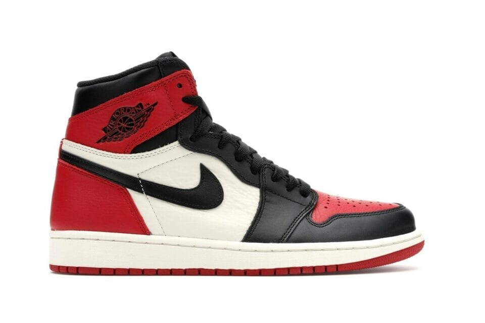 Air Jordan 1 Retro High OG Bred Toe Sneakers - 555088-610
