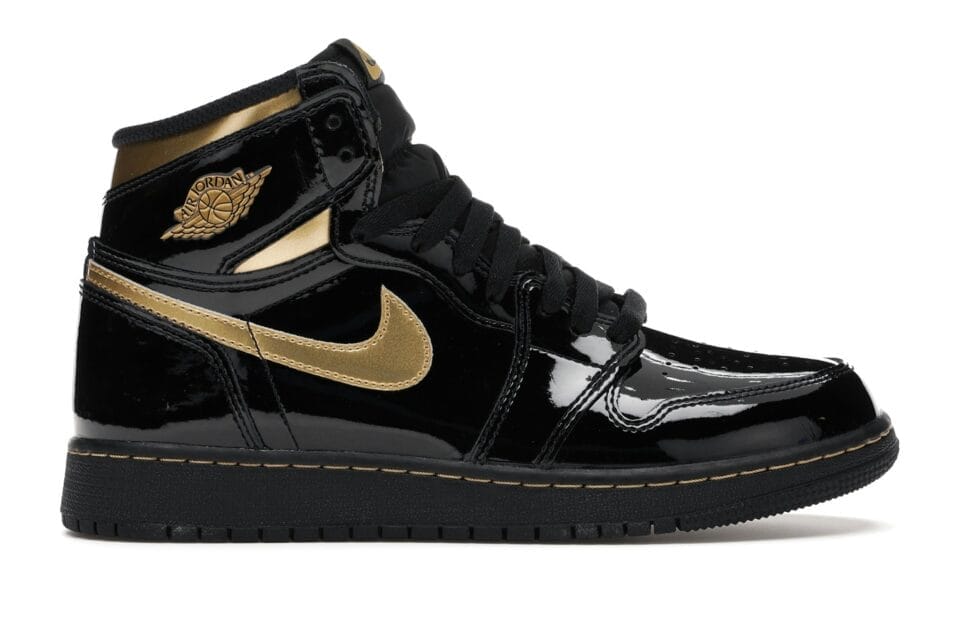 Jordan 1 Retro High Black Metallic Gold (2020) GS - 575441-032
