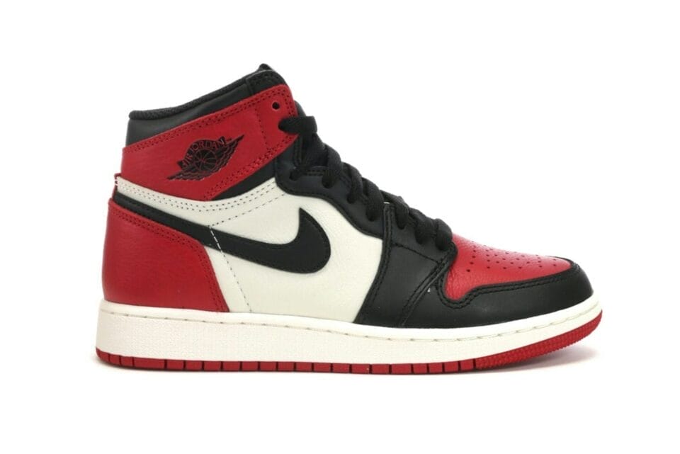 Air Jordan 1 Retro High OG BG Bred Toe (Grade-School-Boy) Sneakers - 575441-610
