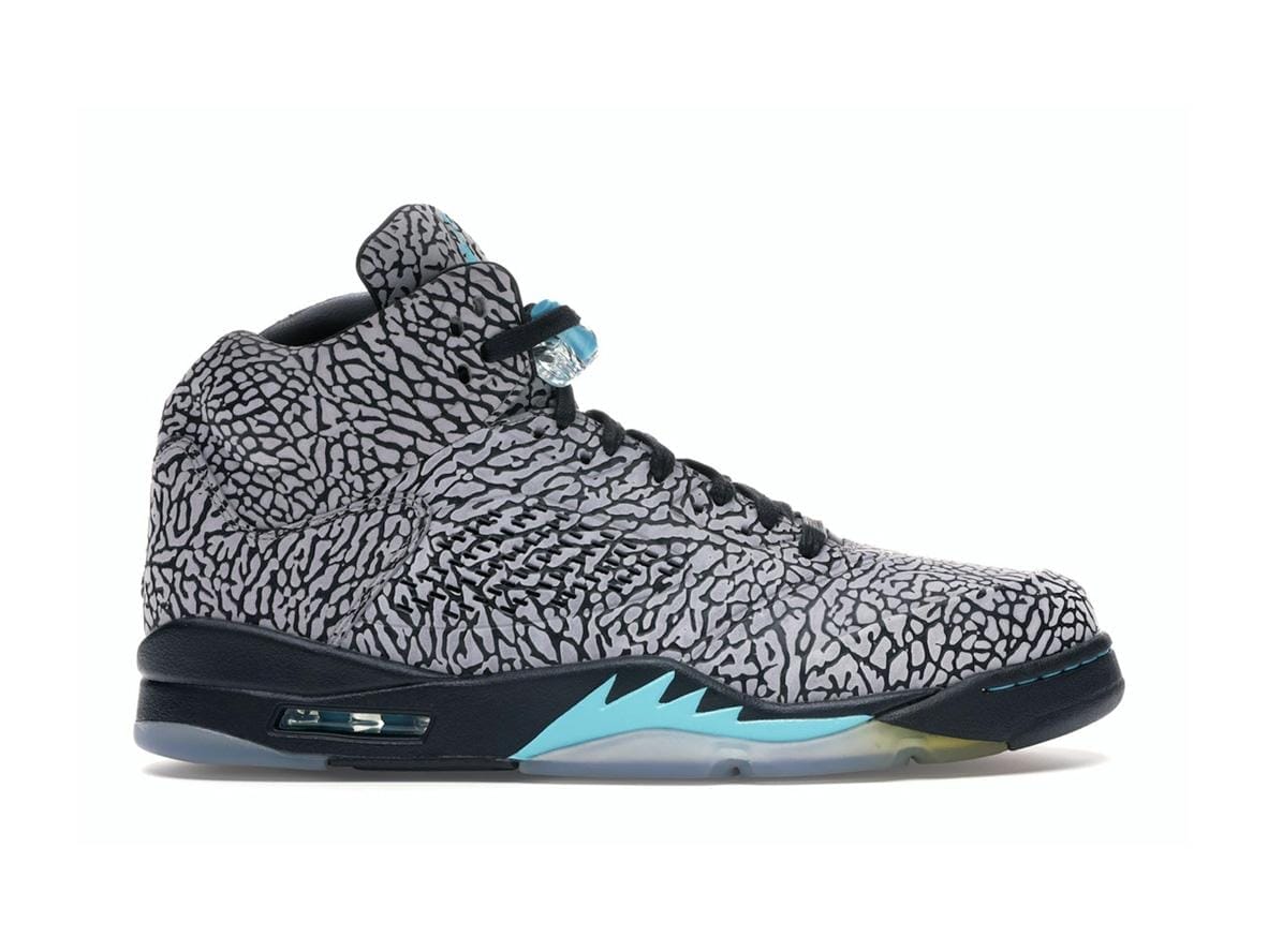 Jordan 5 Retro 3Lab5 Cement Grey Gamma Blue Black Sneakers (599581-007 Release)