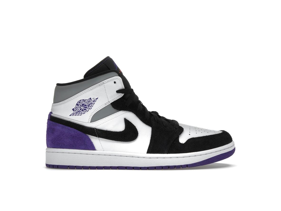 Air Jordan 1 Mid SE Purple White Black Light Solar Flare Varsity Purple