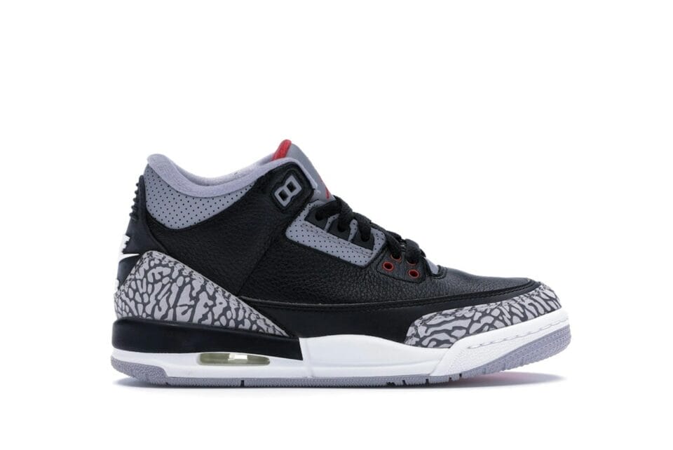 Air Jordan 3 Retro OG BG Black Cement (2018 edition) (Grade-School-Boy) Sneaker Style 854261-001