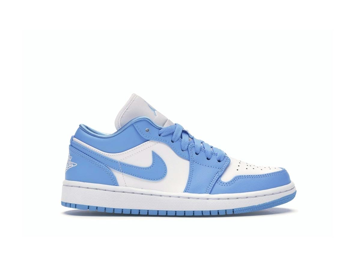 Women's Jordan 1 Low UNC University Blue White Sneakers - Style AO9944-441