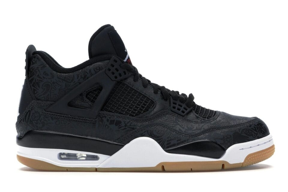 Jordan 4 Retro Laser Black Gum Shoes | CI1184-001