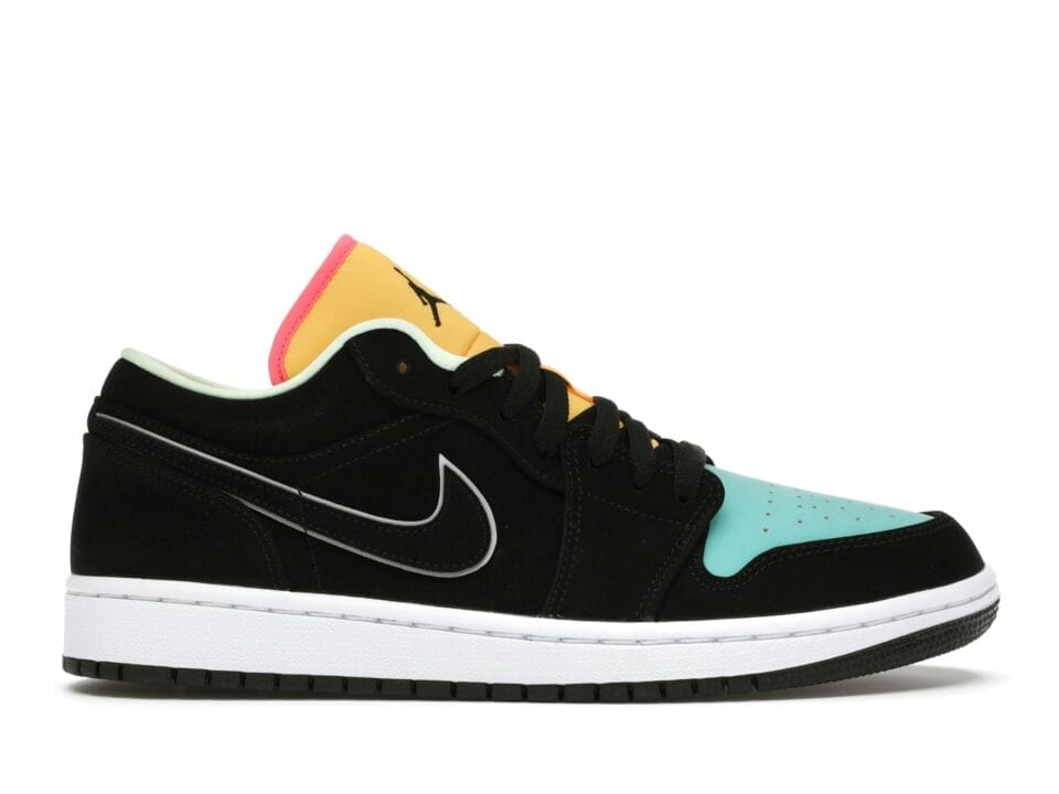 Jordan 1 Low Black Aurora Green Laser Orange - CK3022-013