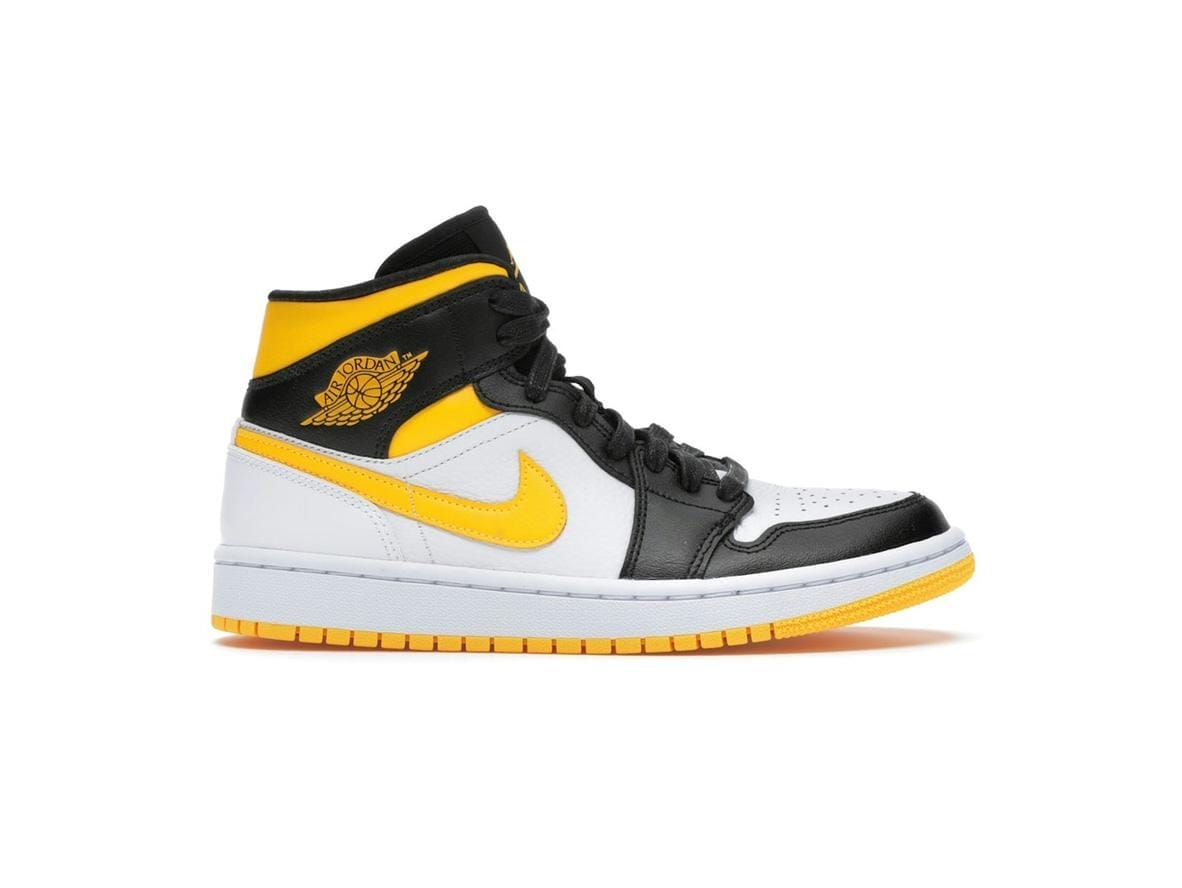 Women's Air Jordan 1 Mid Laser Orange Black Sneakers -