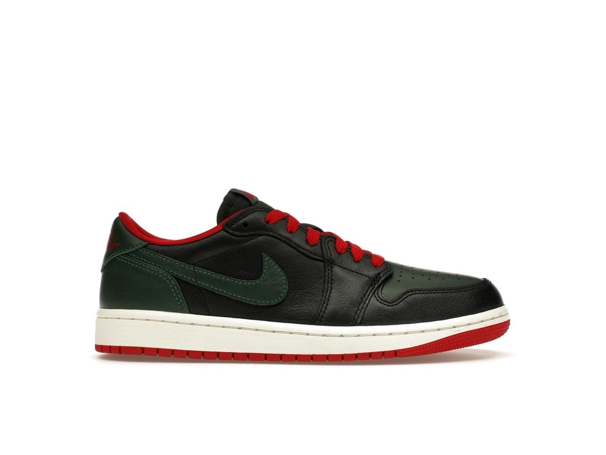 Jordan 1 Retro Low OG Gorge Green Varsity Red Women's Sneakers - CZ0775-036