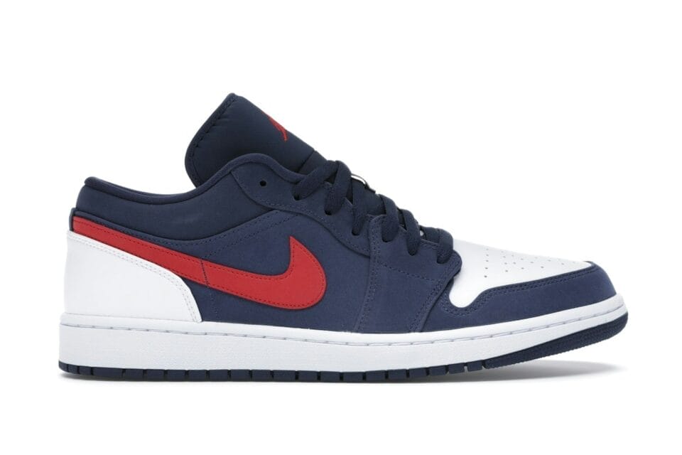 Air Jordan 1 Low USA (CZ8454-400) - Midnight Navy/Gym Red/White