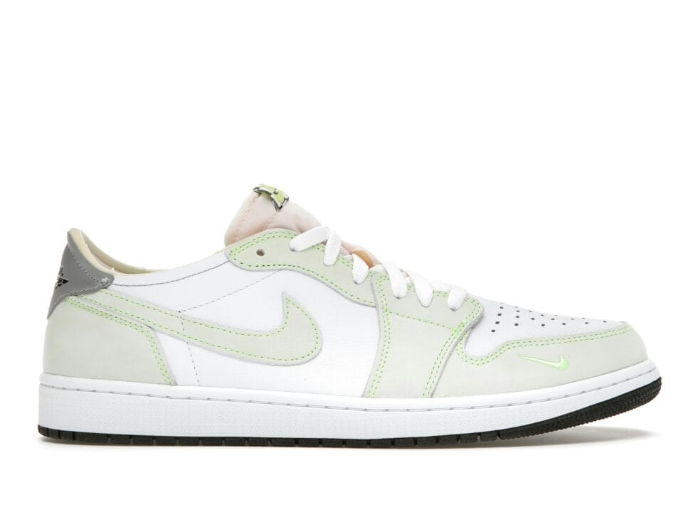 Air Jordan 1 Retro Low White Ghost Green Black - DM7837-103