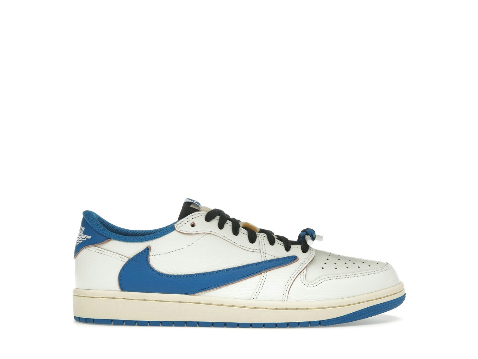 Jordan 1 Retro Low OG SP Fragment x Travis Scott Sail Military Blue Sneaker Style DM7866-104