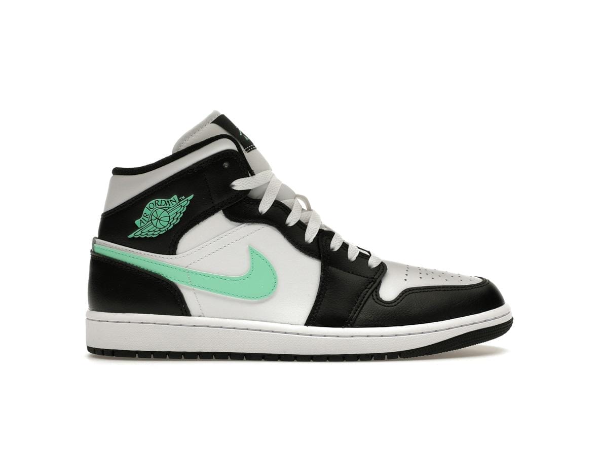 Jordan 1 Mid Green Glow White/Black-Green Glow Sneakers - Style DQ8426-103