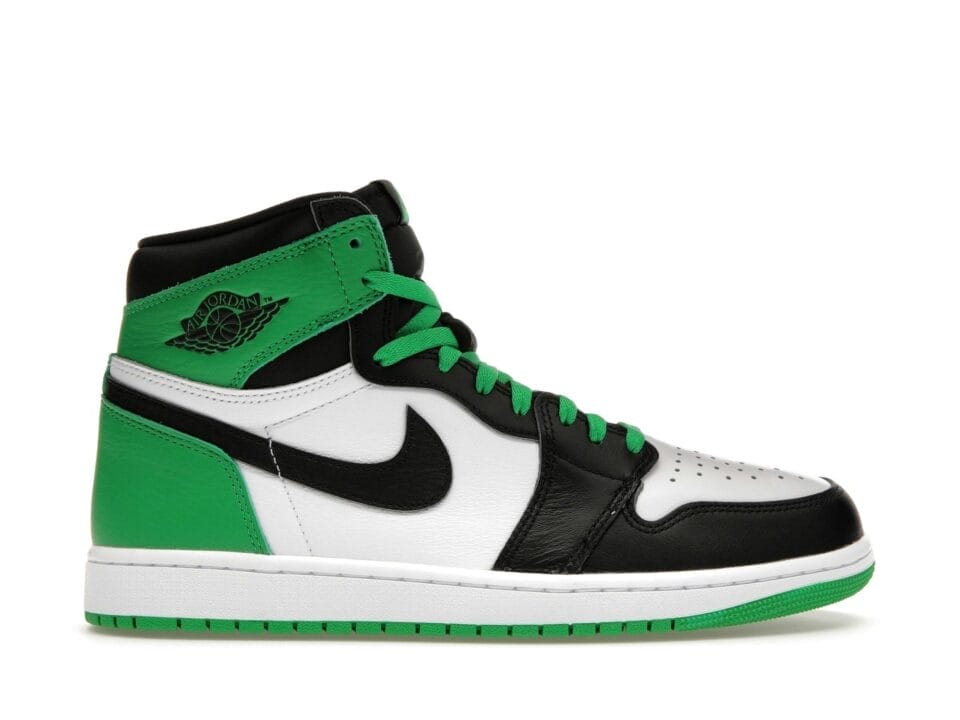 Air Jordan 1 Retro High OG Lucky Green Leather Trainers -