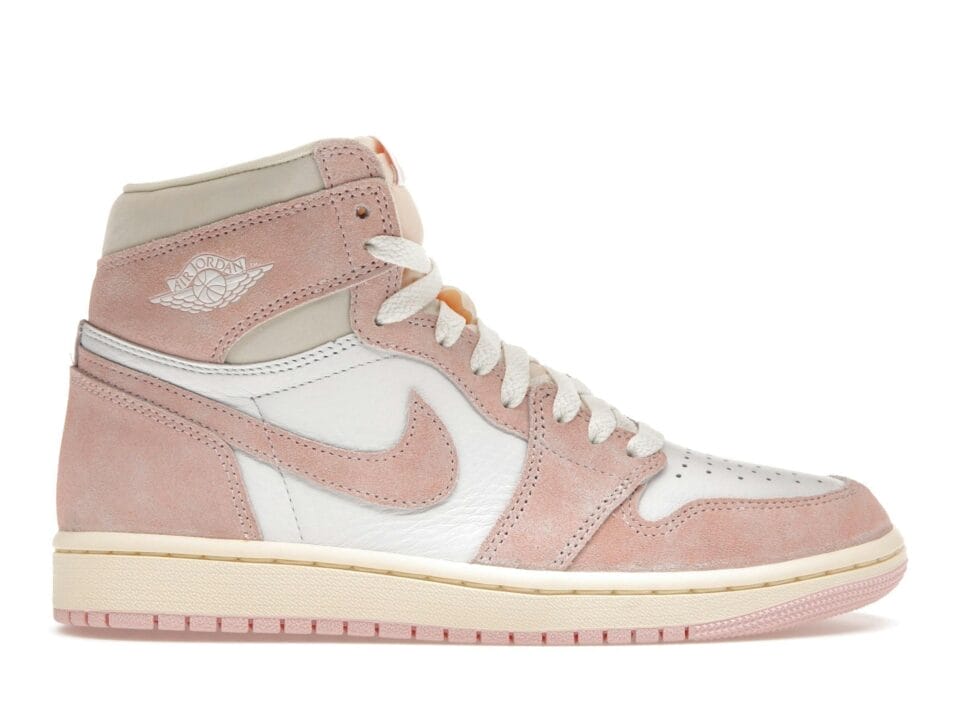 Women's Air Jordan 1 Retro High OG Washed Pink Suede Trainers -