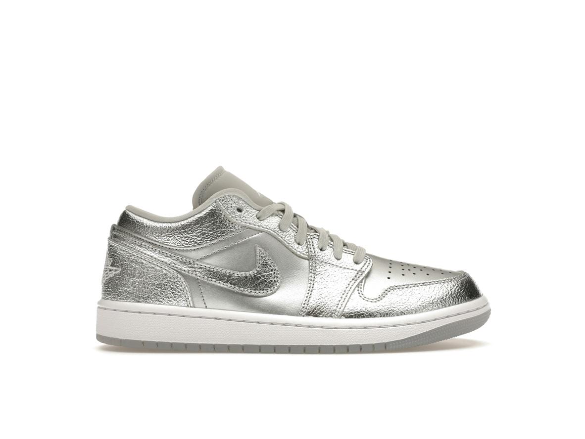 Jordan 1 Low SE Metallic Silver Women's Sneaker - Style FN5030-001