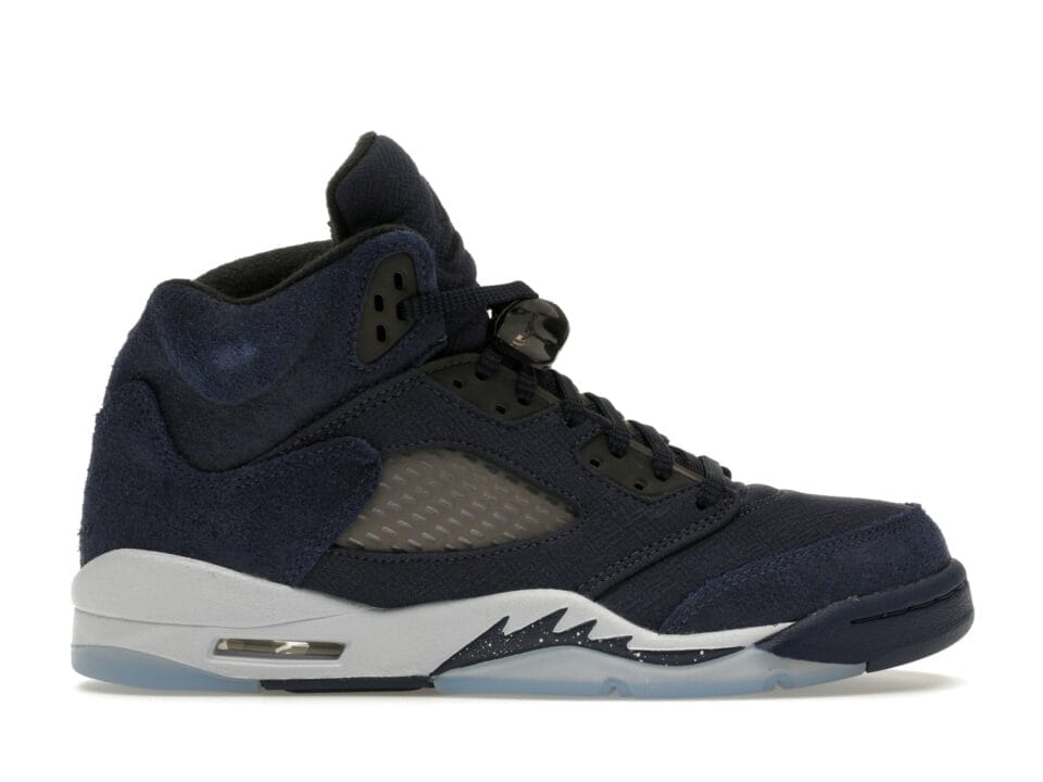 Jordan 5 Retro Georgetown (GS) - Midnight Navy/Black/Football Gray Sneaker Style FN5452-400