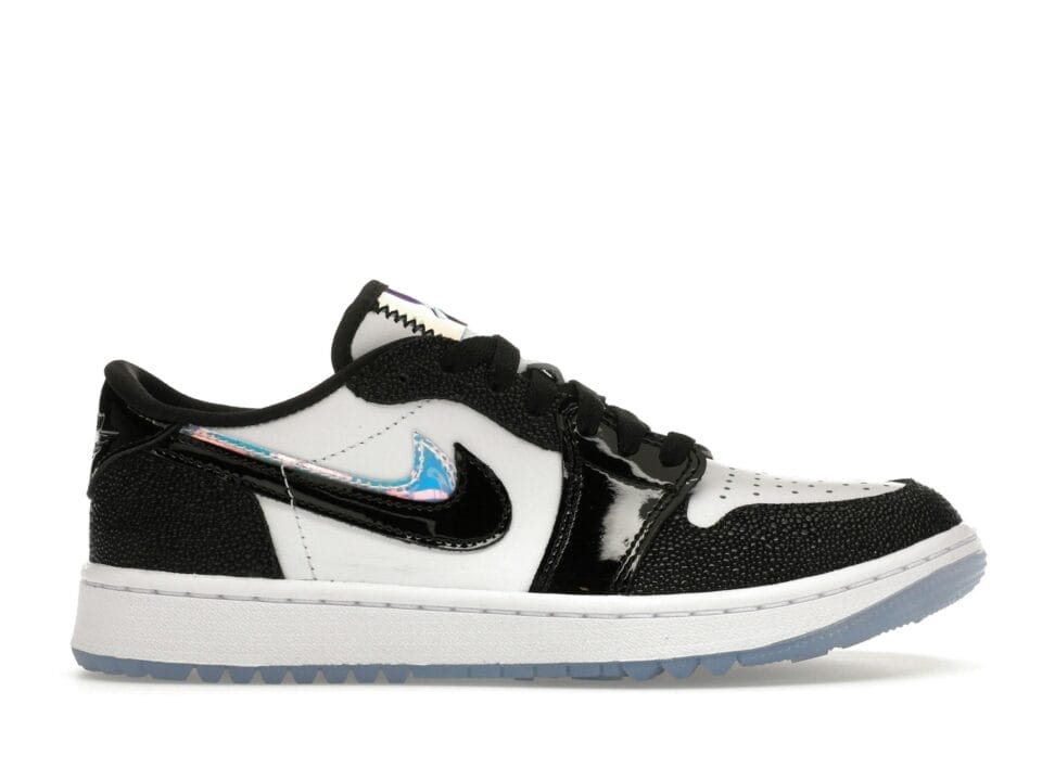 Jordan 1 Retro Low Golf Shoes - Endless Pursuit Pack - White/Black | Style Code FZ4159-100