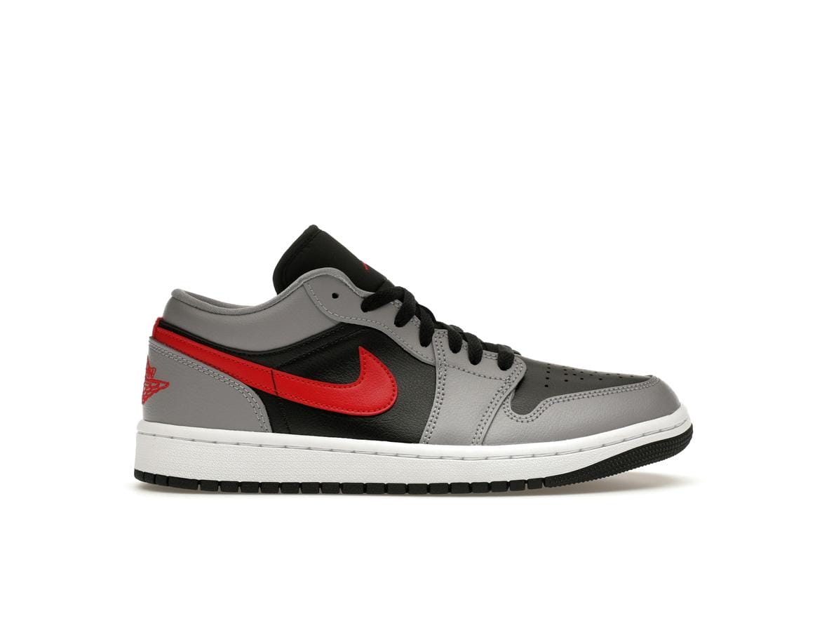 Women's Air Jordan 1 Low Cement Grey Fire Red Shoes | FZ4183-002