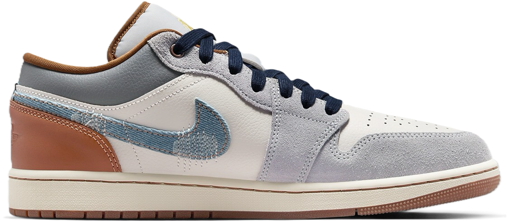Air Jordan 1 Low SE 'Repaired Denim Swoosh' Shoes | FZ5042-041