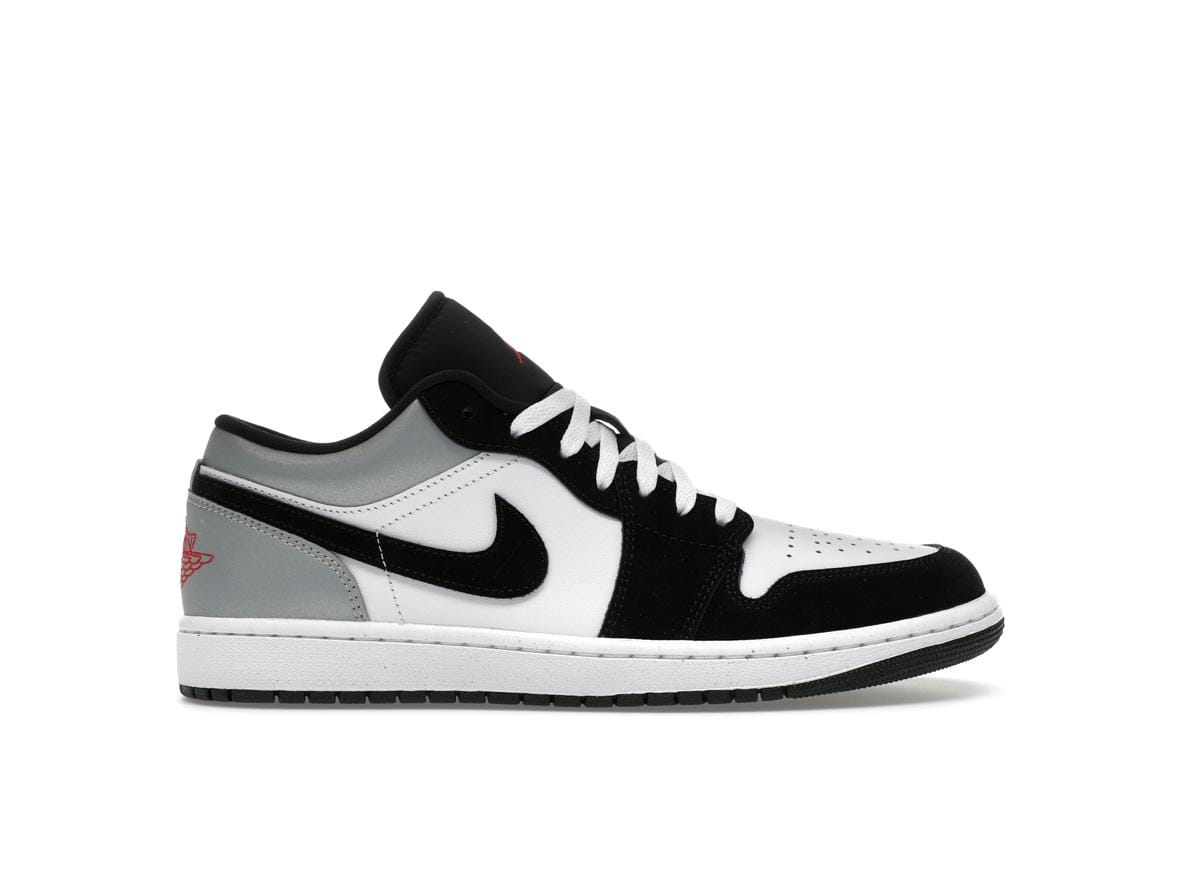 Jordan 1 Low SE White Fire Red Black Matte Silver Sneakers (HF3148-106 Release)