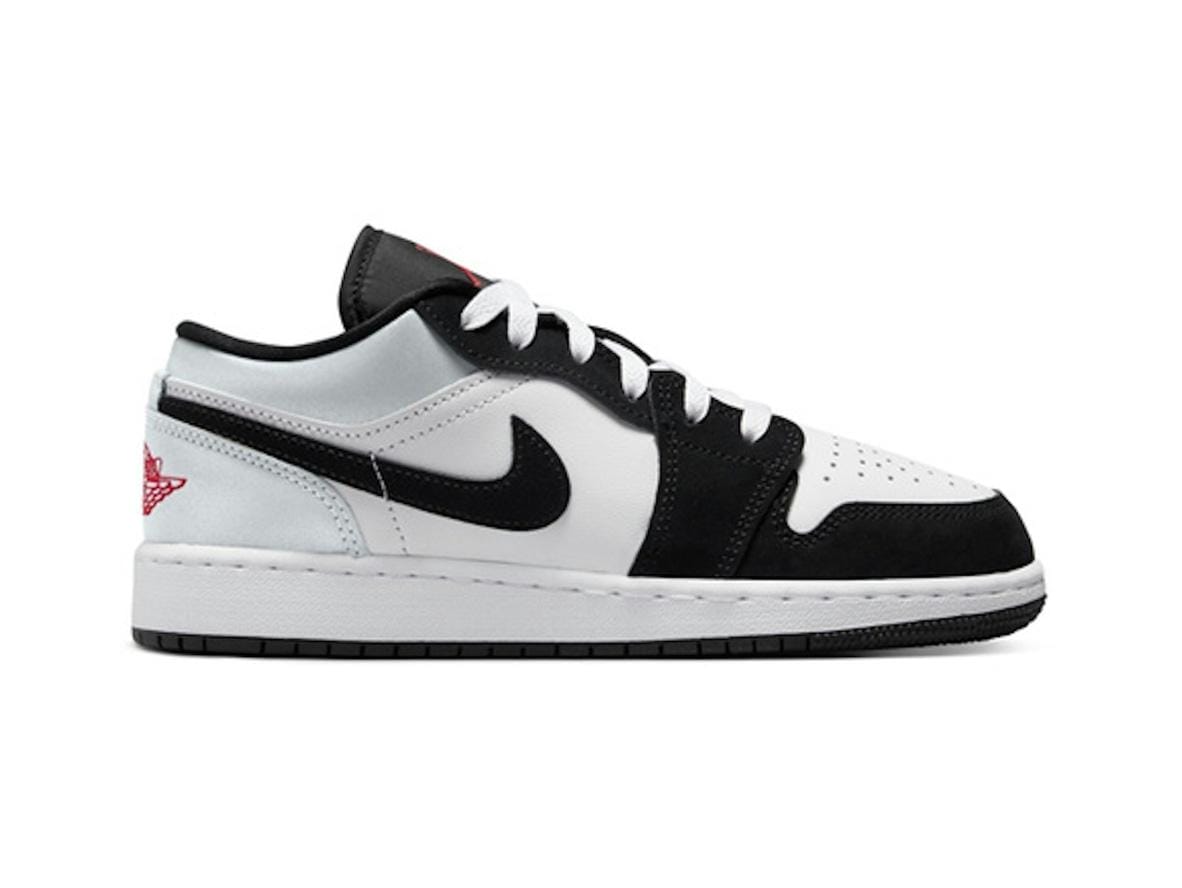 Air Jordan 1 Low SE Panda Toe (GS) White/Black/Red - HF3188-106