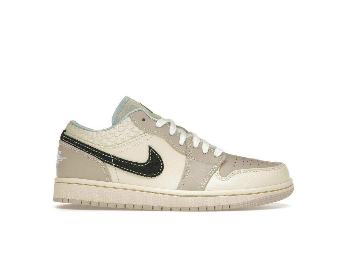Women's Jordan 1 Low SE Sanddrift Glacier Blue Sneakers (HQ3440-101 Release)