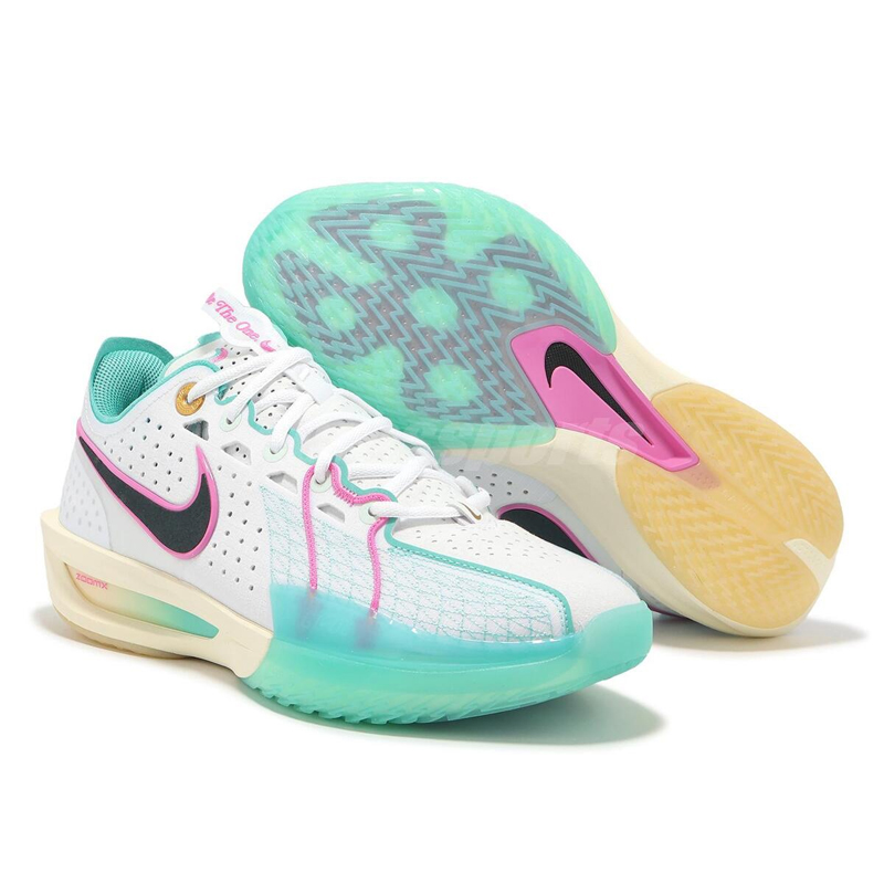 Air Zoom GT Cut 3 EP White Teal Playful Pink Sneakers - HM3699-161