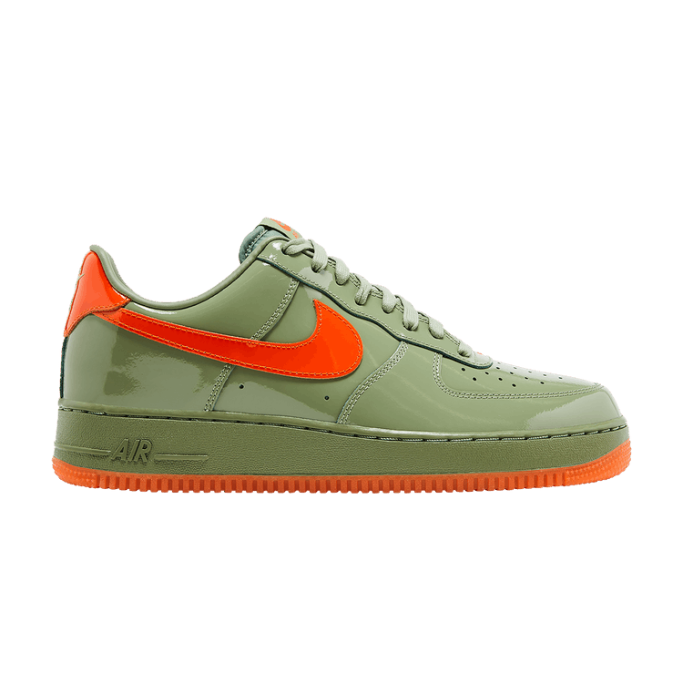 Air Force 1 Low 07 Premium Oil Green Safety Orange Sneaker Style HJ9118-386
