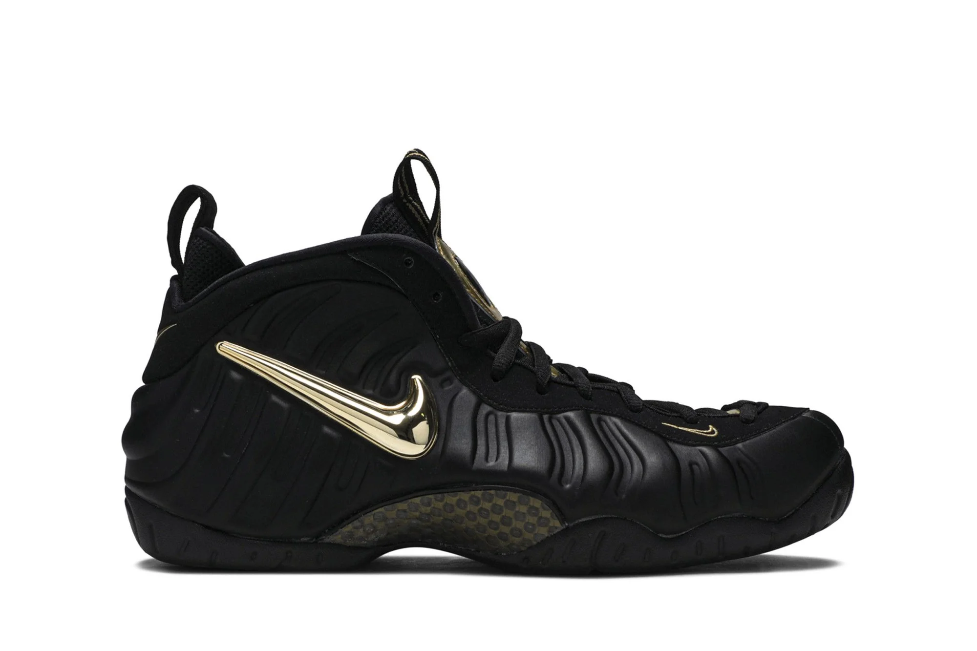 Nike Air Foamposite Pro 'Black Metallic Gold' Sneakers - 624041-009