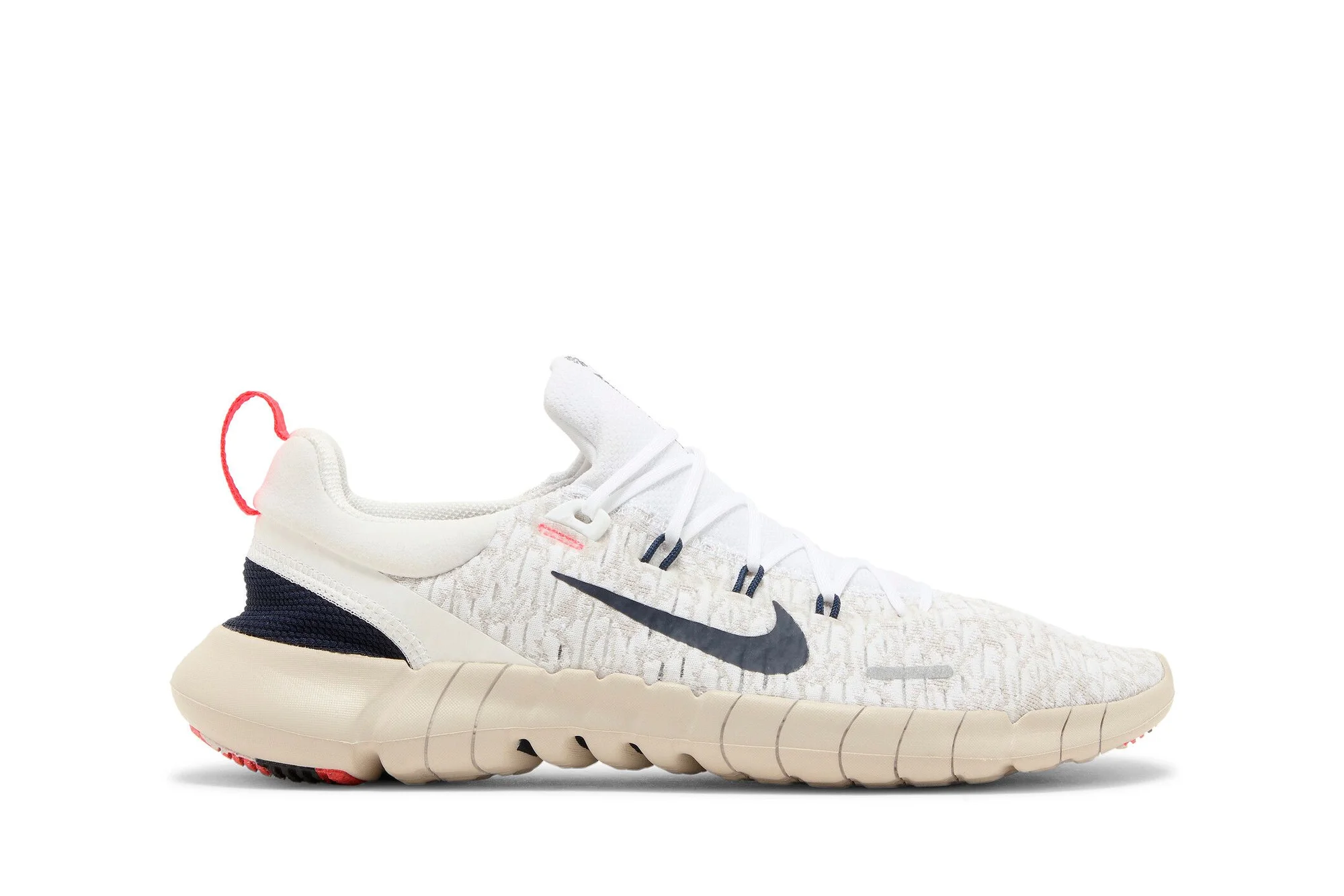 Nike Free Run 5.0 Next Nature 'White Obsidian Crimson' Sneaker Style CZ1884-103