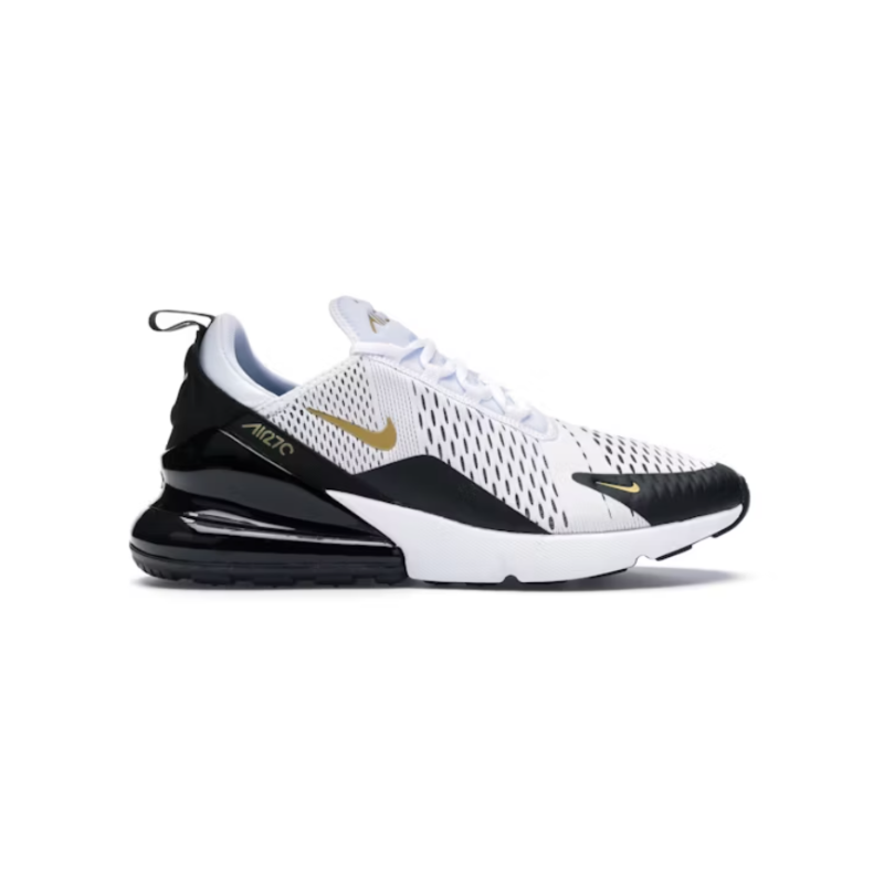 Nike Air Max 270 'White Metallic Gold Black' Sneakers - AV7892-100