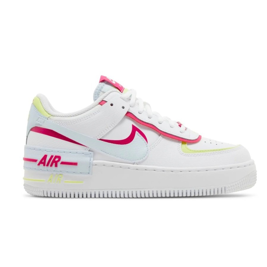 Nike Air Force 1 Shadow White Blue Tint Fireberry (Women Exclusive) Sneakers - FQ8885-100
